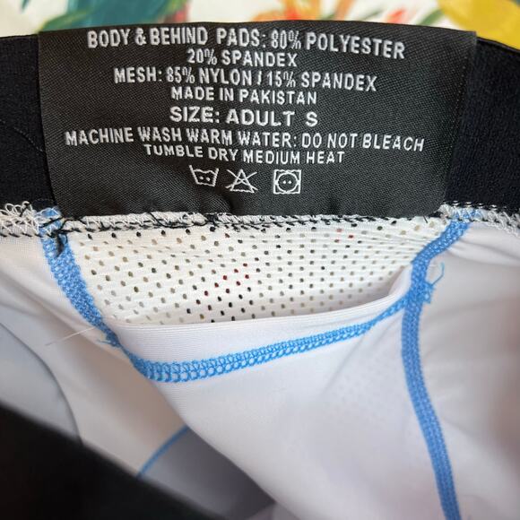 SPORTS UNLIMITED 7-Pad Football Girdle Compression Gear Black & White Mens Small - Picture 7 of 9